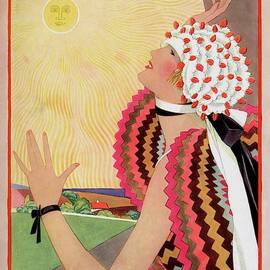 Vogue Cover Featuring A Woman Looking At The Sun by George Wolfe Plank