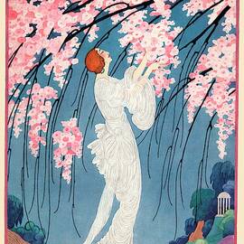 Vogue Cover Featuring A Woman Underneath A Cherry by Helen Dryden