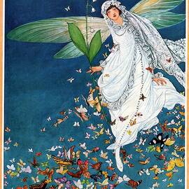 Vogue Cover Featuring A Woman Wearing A Bridal by George Wolfe Plank