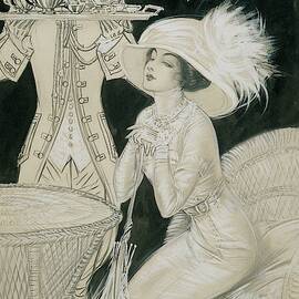 Vogue Cover Illustration Of A Valet Carrying by H. Heyer