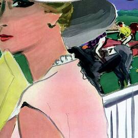 Vogue Cover Illustration Of A Woman by Carl Oscar August Erickson