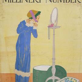 Vogue Cover Illustration Of A Woman Trying by Helen Dryden