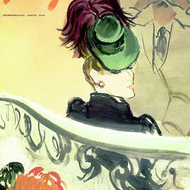 Vogue Cover Illustration Of A Woman Wearing by Carl Oscar August Erickson