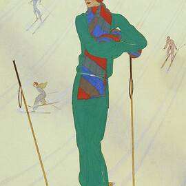 Vogue Magazine Cover Featuring A Model Posing by Pierre Pages