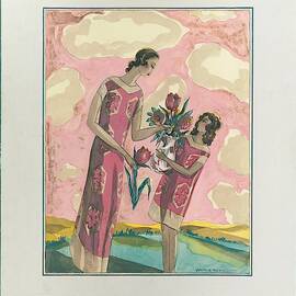 Vogue Magazine Cover Featuring A Woman by Joseph B Platt