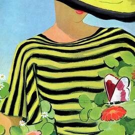 Vogue Magazine Cover Featuring A Woman Looking by Alix Zeilinger