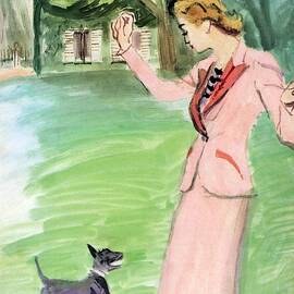 Vogue Magazine Cover Featuring A Woman Playing by Carl Oscar August Erickson