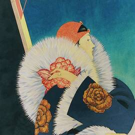 Vogue Magazine Cover Featuring A Woman Wearing by George Wolfe Plank