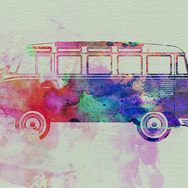 VW Bus Watercolor by Naxart Studio