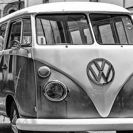 VW Van in Black and White by Georgia Clare