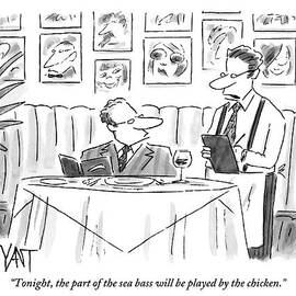 Waiter Reads The Specials To A Man At Dinner by Christopher Weyant