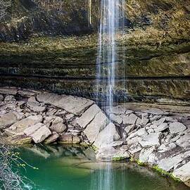 Waterfall at Hamilton Pool by David Morefield