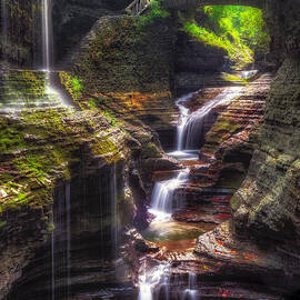 Watkins Glen Rainbow Falls by Mark Papke