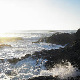 Waves Crashing On Coastal Rocks by Dougal Waters