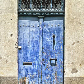 Weathered Blue Number 10 Door by Georgia Clare