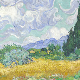 Wheat Field with Cypresses by Georgia Clare