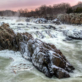 Winter Mist At Great Falls by Dennis Govoni