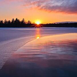 Winter Sunset  Dover NH by Jeff Sinon
