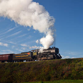 WM Steam train powers along railway by Steven Heap