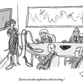 Woman Stands At The Front Of A Board Room Holding by Farley Katz