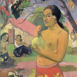 Woman with Mango by Paul Gauguin