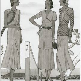 Women Wearing Designer Dresses by Pierre Mourgue