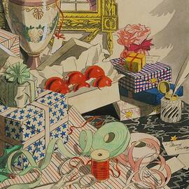 Wrapping Christmas Presents by Leslie Saalburg