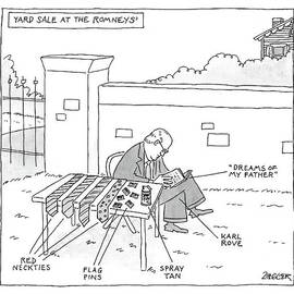 Yard Sale At The Romney's Features Karl Rove by Jack Ziegler