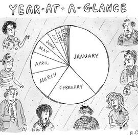Year At A Glance--a Pie Chart Of The Months by Roz Chast