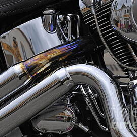 Chromed motorbike engine by Sami Sarkis Photography