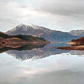 Kinlochleven mountain reflection by Grant Glendinning