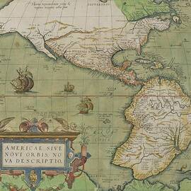 Map of North and South America by Abraham Ortelius