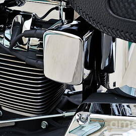 Chromed motorbike engine by Sami Sarkis Photography