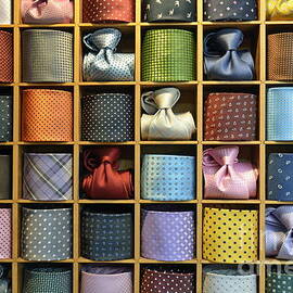 Neckties displayed in store by Sami Sarkis Photography