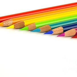 Rainbow colored pencils by Blink Images