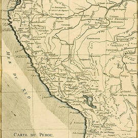 Antique Map of Peru by Guillaume Raynal