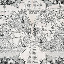 Antique World map by Benito Arias Montano