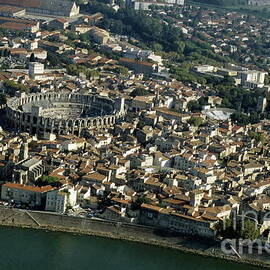 Arles and Roman Arena on Rhone river by Sami Sarkis Photography