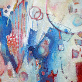 Bubbling Up - Abstract in Blues by Susanne Clark