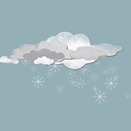 Clouds And Snowflakes by Jutta Kuss