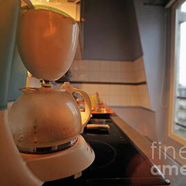 Coffee maker in kitchen by Sami Sarkis Photography