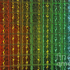 Colorful glass brick wall by Sami Sarkis Photography