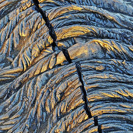 Crack in pahoehoe lava by Sami Sarkis Photography