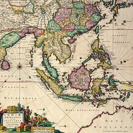 General map extending from India and Ceylon to northwestern Australia by way of southern Japan by Nicolaes Visscher Claes Jansz 