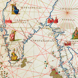 India and Malaysia by Battista Agnese