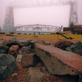 Lift Bridge in Spring Fog by Duluth To Door County Photography