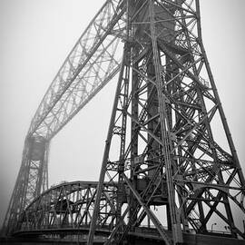Lift Bridge Standing Strong In Fog by Duluth To Door County Photography