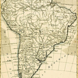 Map of South America by Guillaume Raynal