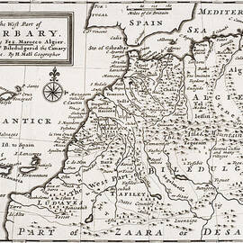 Map of the West Part of Barbary by Hermann Moll