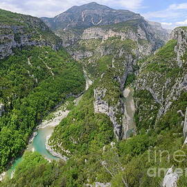 Meander of Verdon river in valley by Sami Sarkis Photography